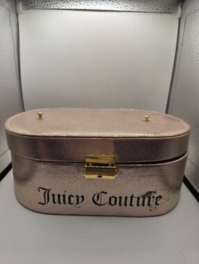 Vintage Juicy Couture Pink Shimmer Black Velvet Jewlery Box